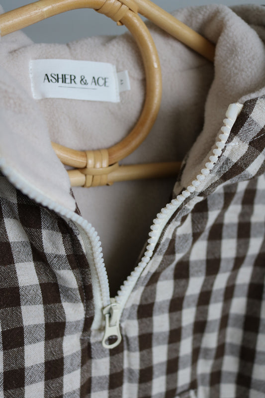 Plaid Half Zip