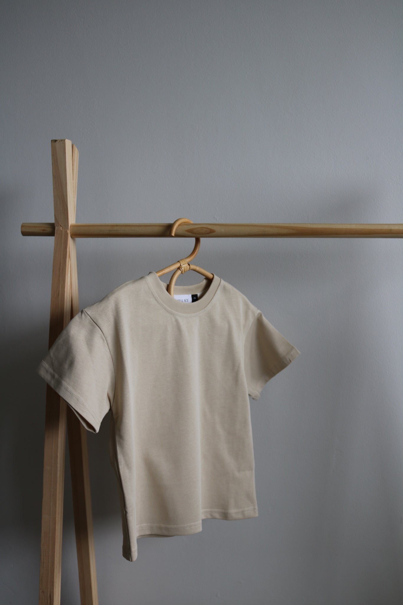 Boxy Tee in Beige