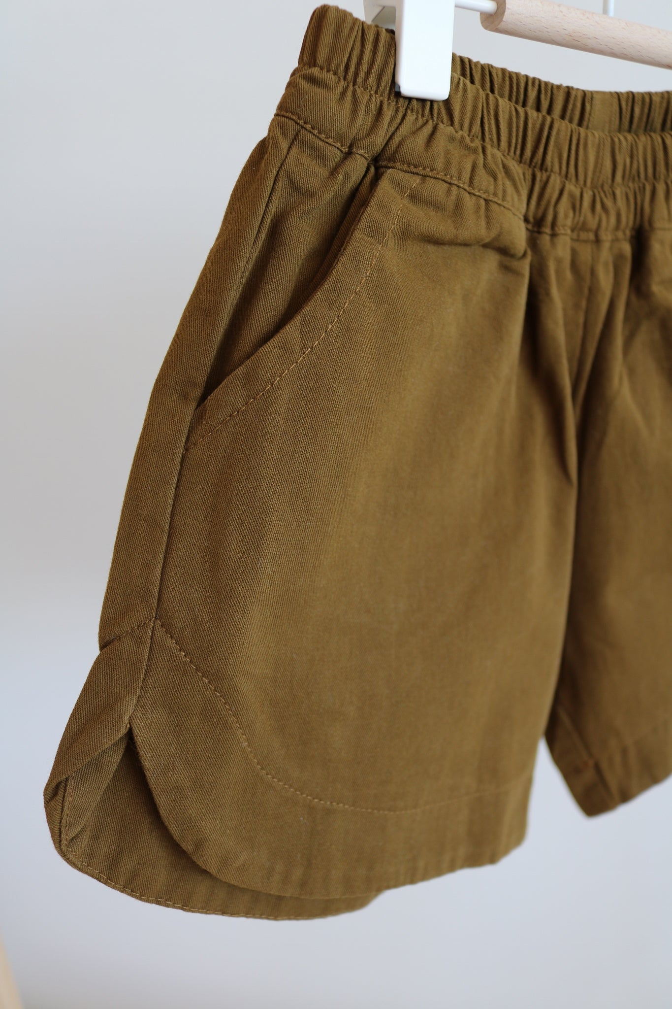 Cotton Shorts in Khaki