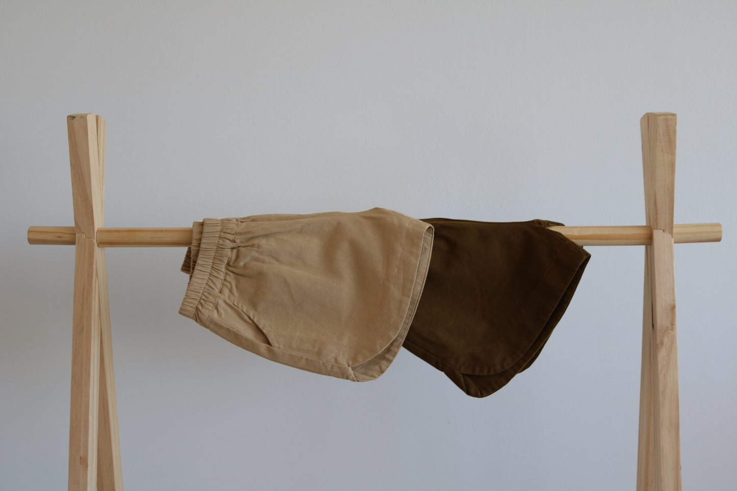 Cotton Shorts in Khaki