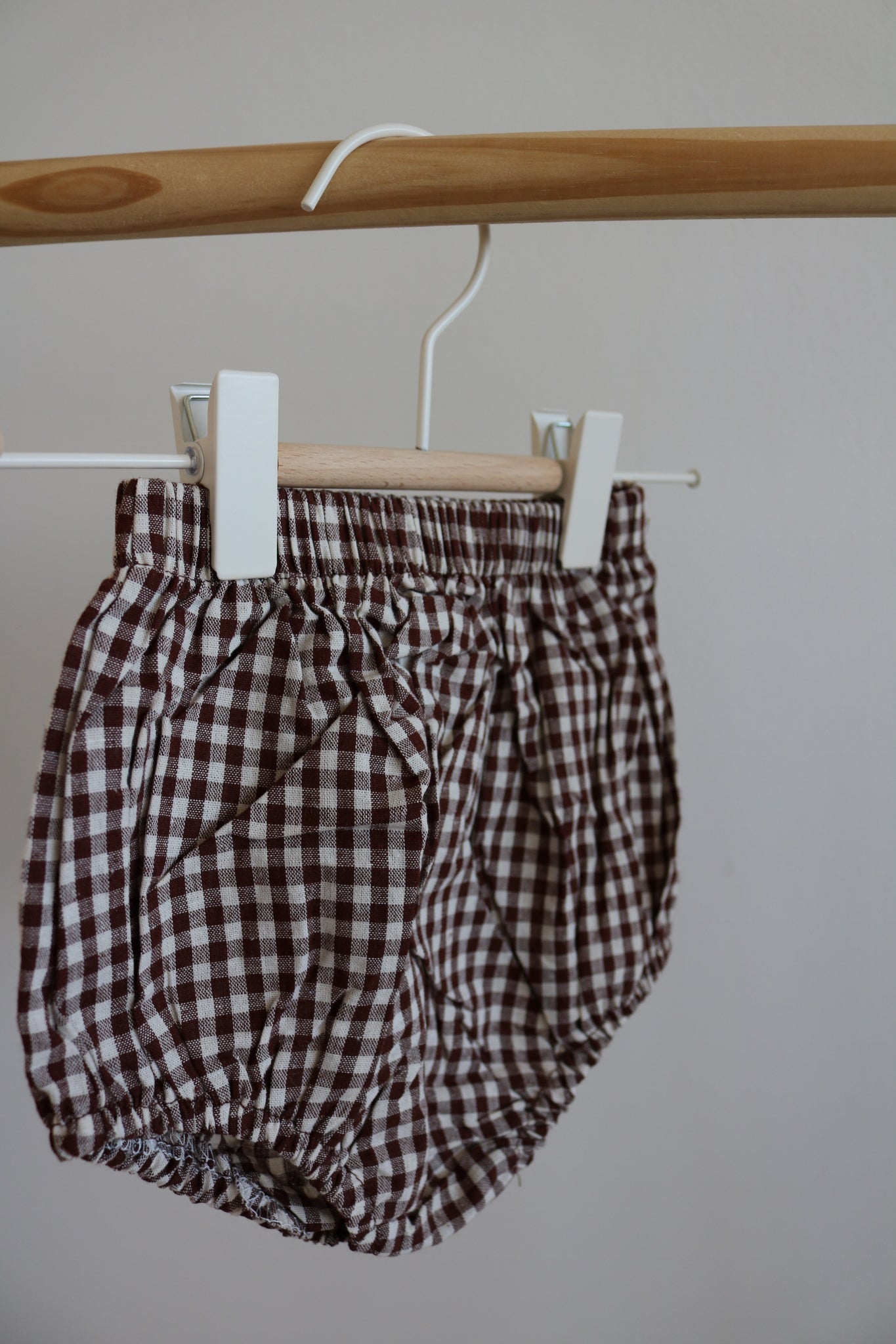 Cotton Gingham Set in Coffee