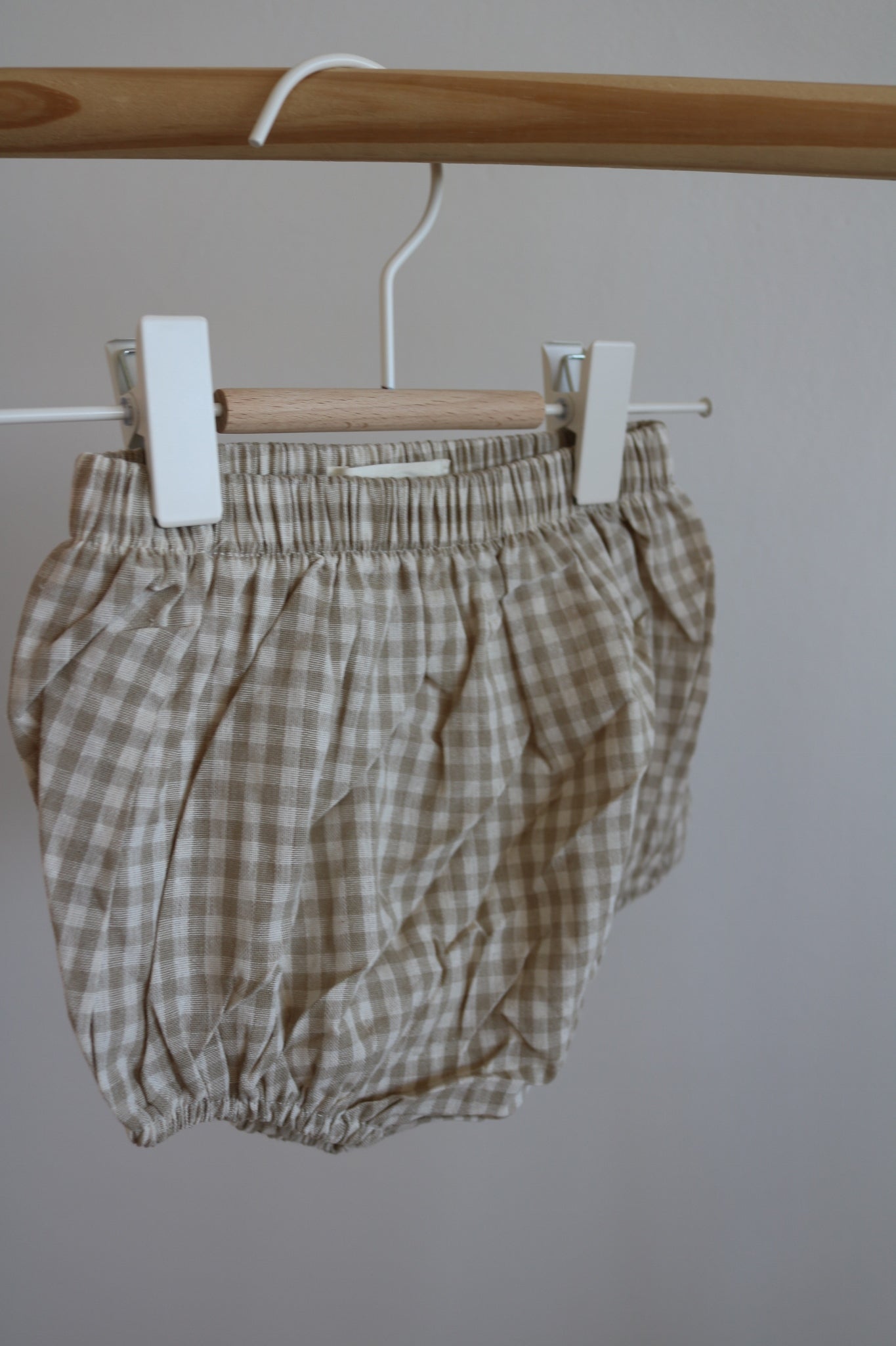 Cotton Gingham Set in Olive