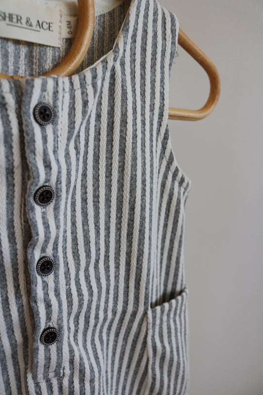 Rope Stripe Romper in Sailor Stripe