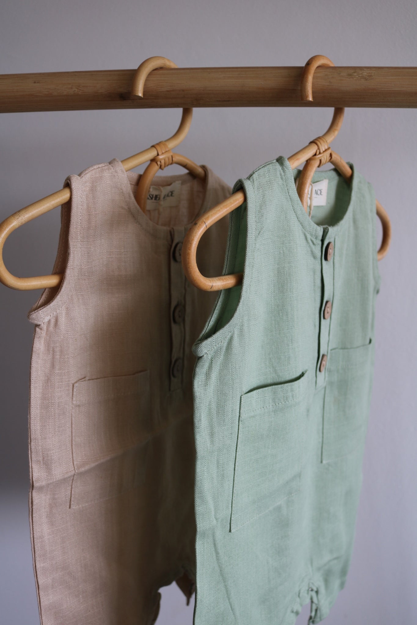 Sleeveless Linen Jumpsuit in Oatmeal