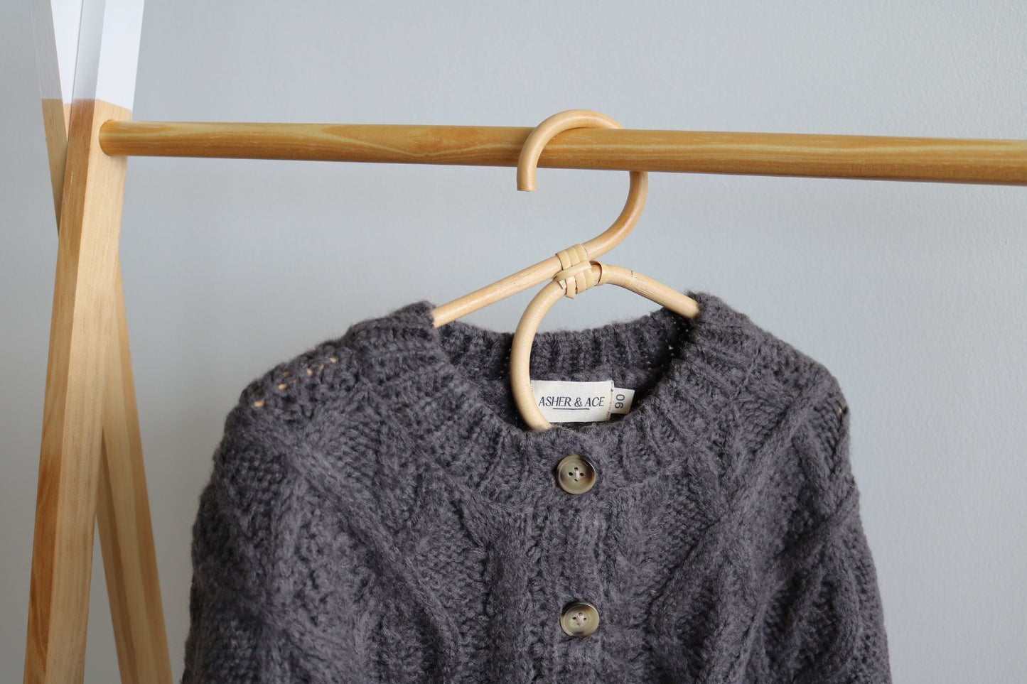 Knitted Cardigan in Charcoal