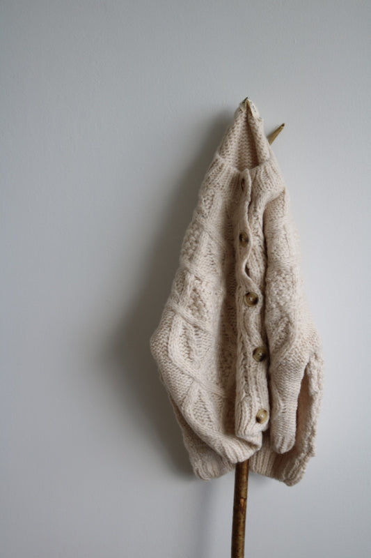 Kids Knitted Cardigan in Ivory