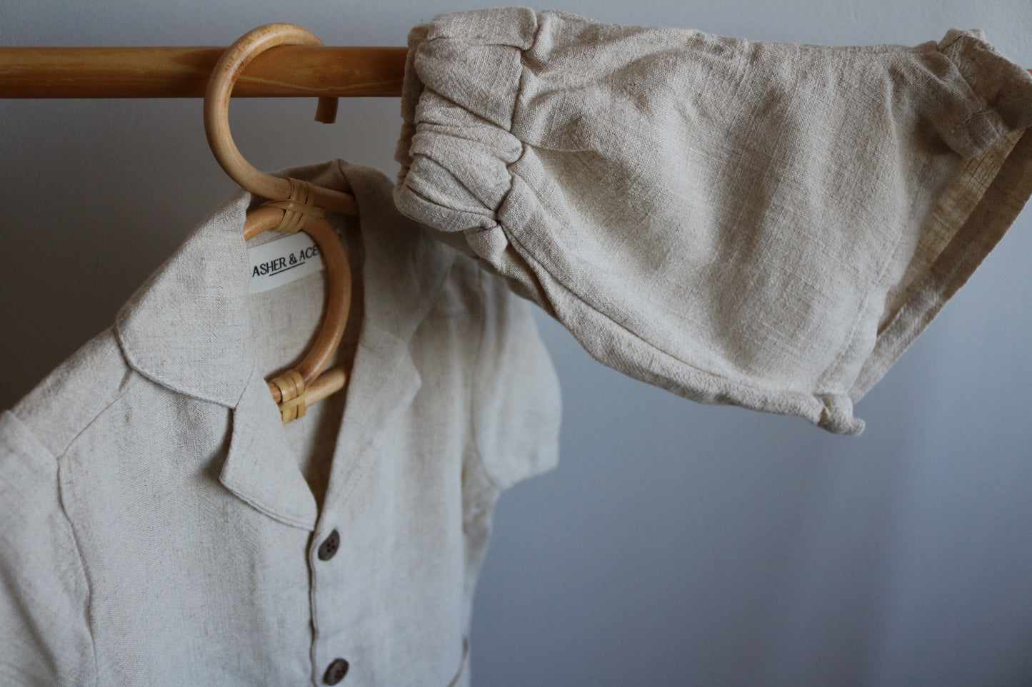 Shirt and Short Set in Ivory