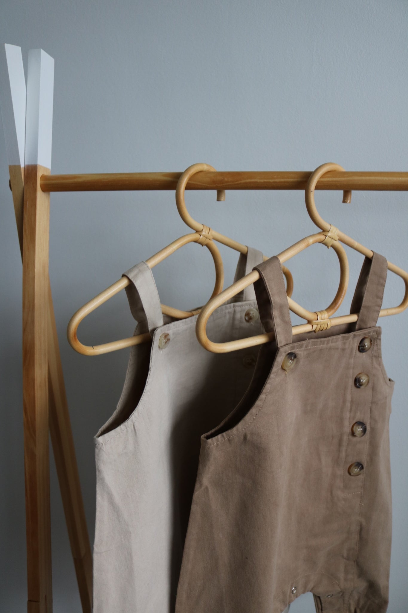 Baby Dungarees in Mocha