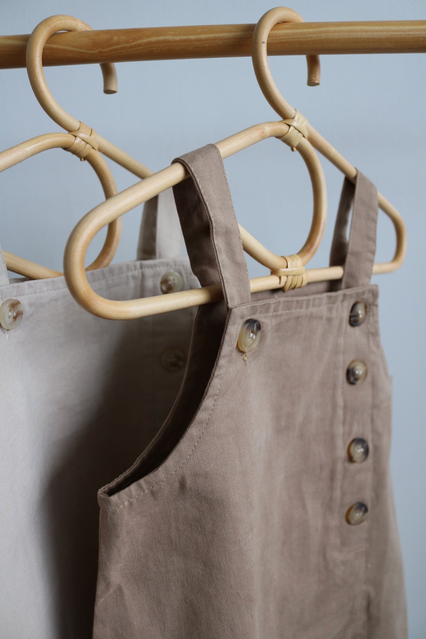 Baby Dungarees in Mocha