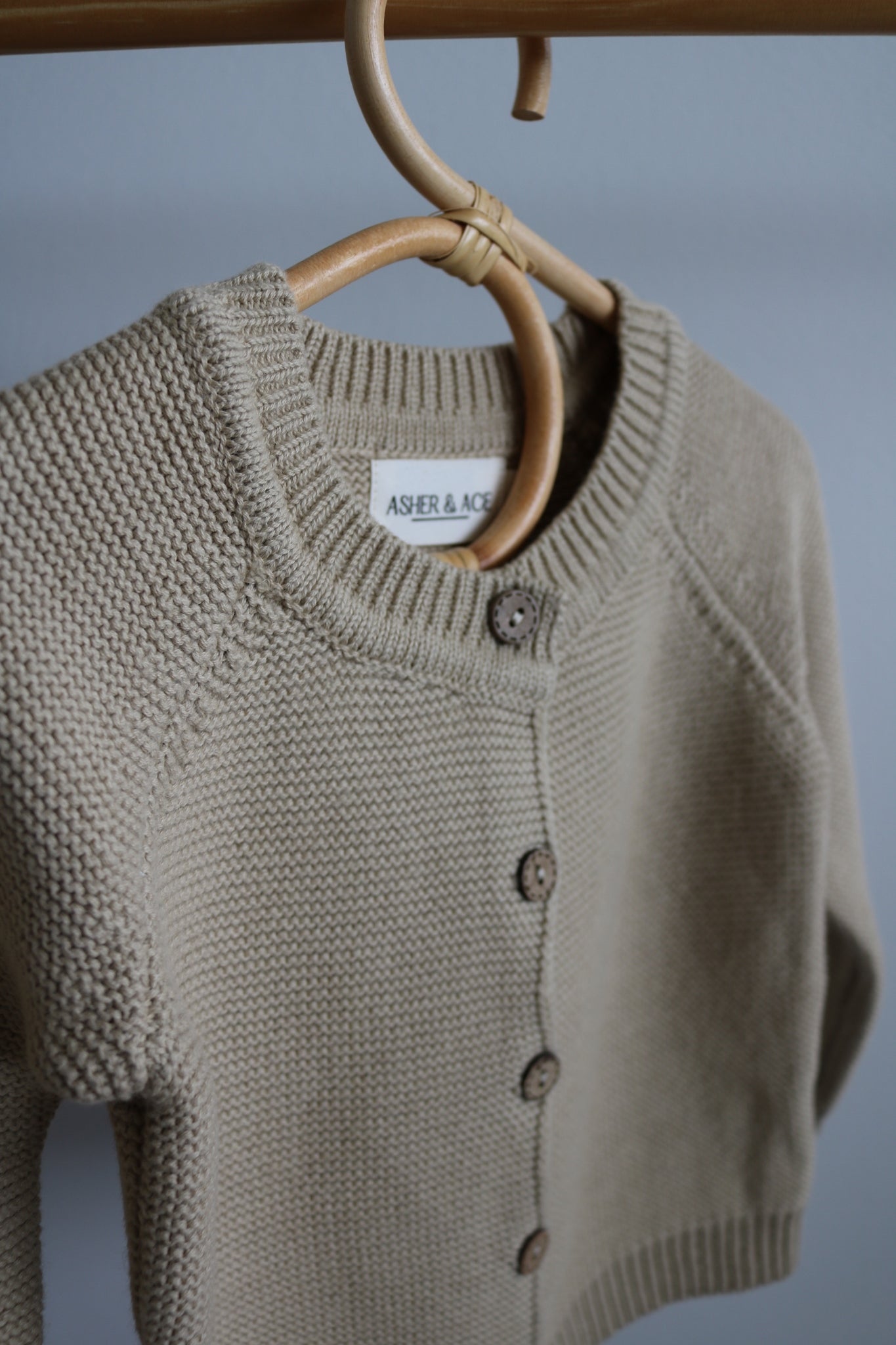 Baby Cardigan in Olive