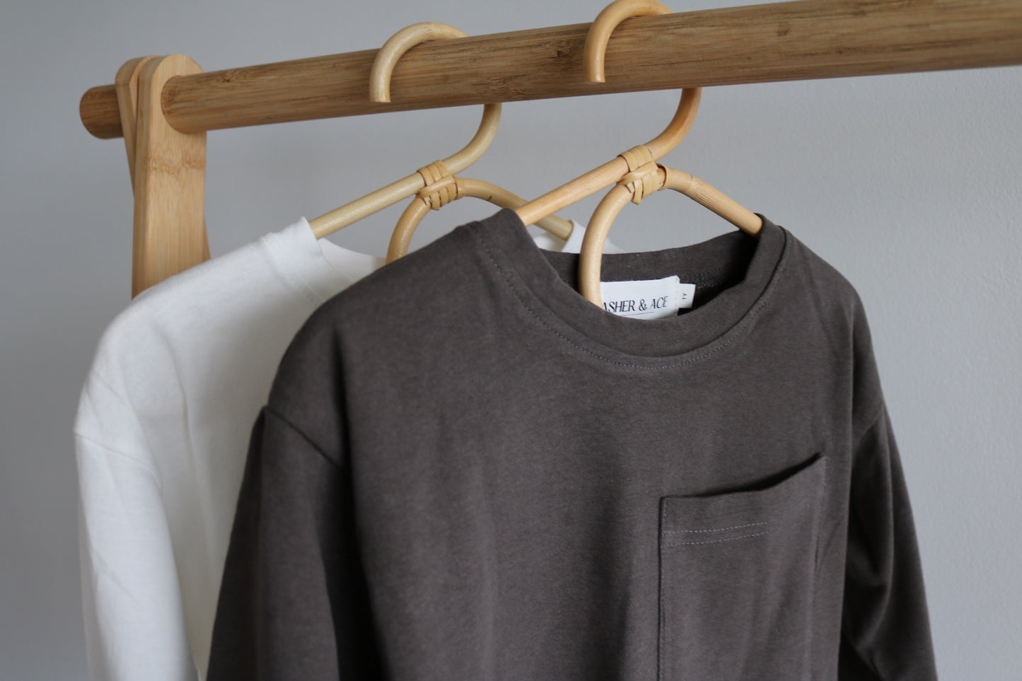 Oversized Pocket Tee in Charcoal