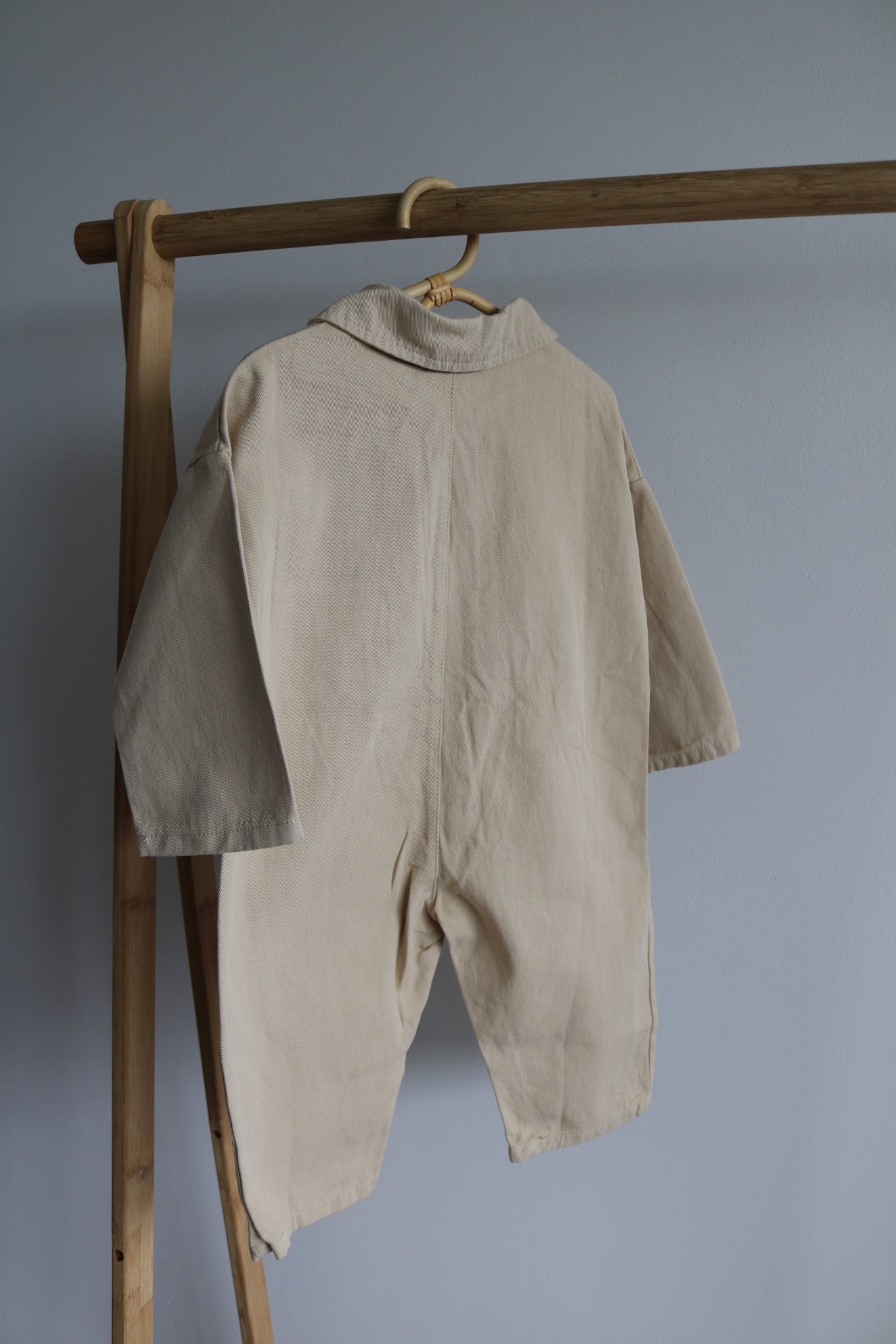 Utility Style Jumpsuit in Beige