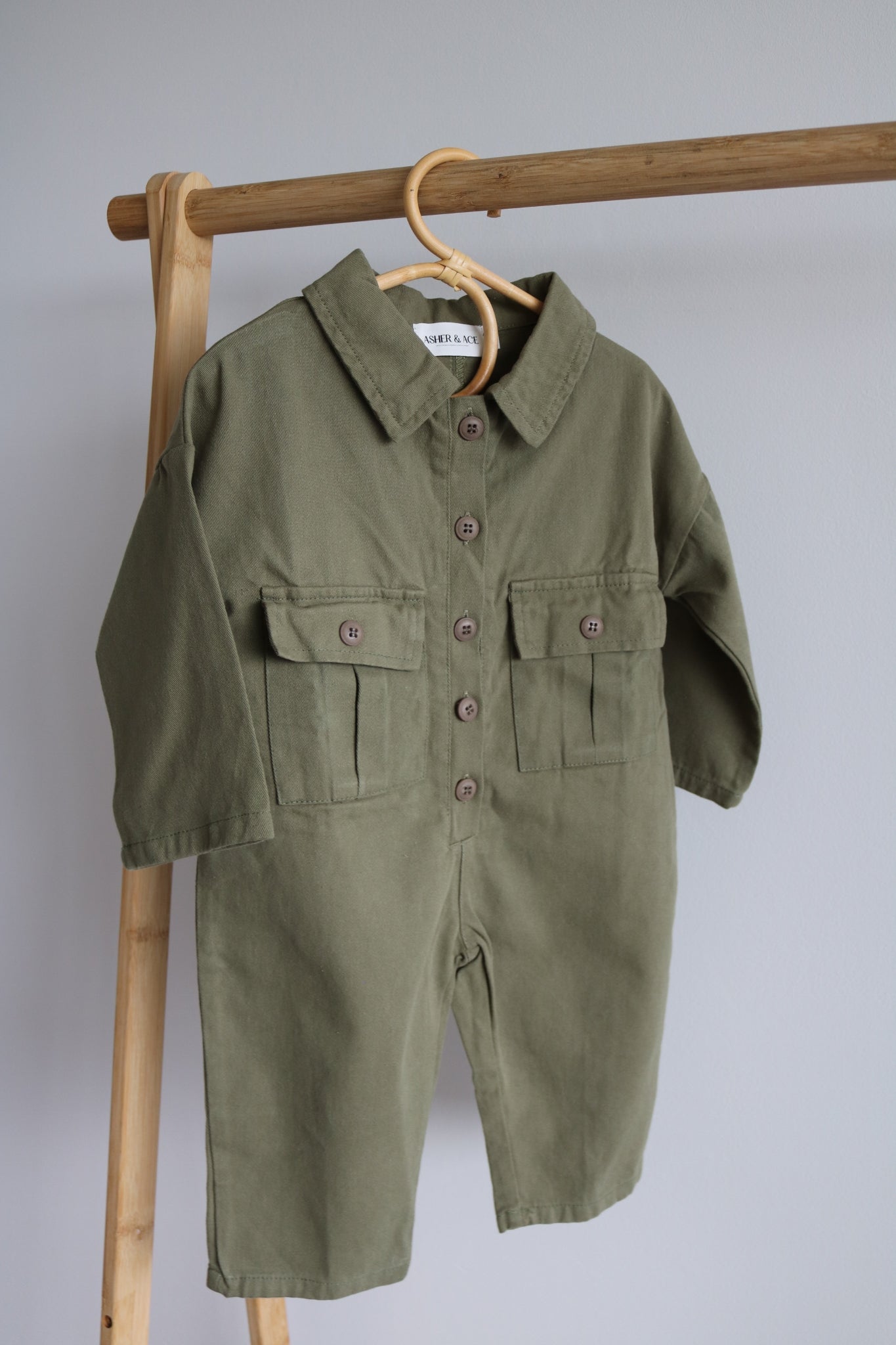 Utility Style Jumpsuit in Khaki