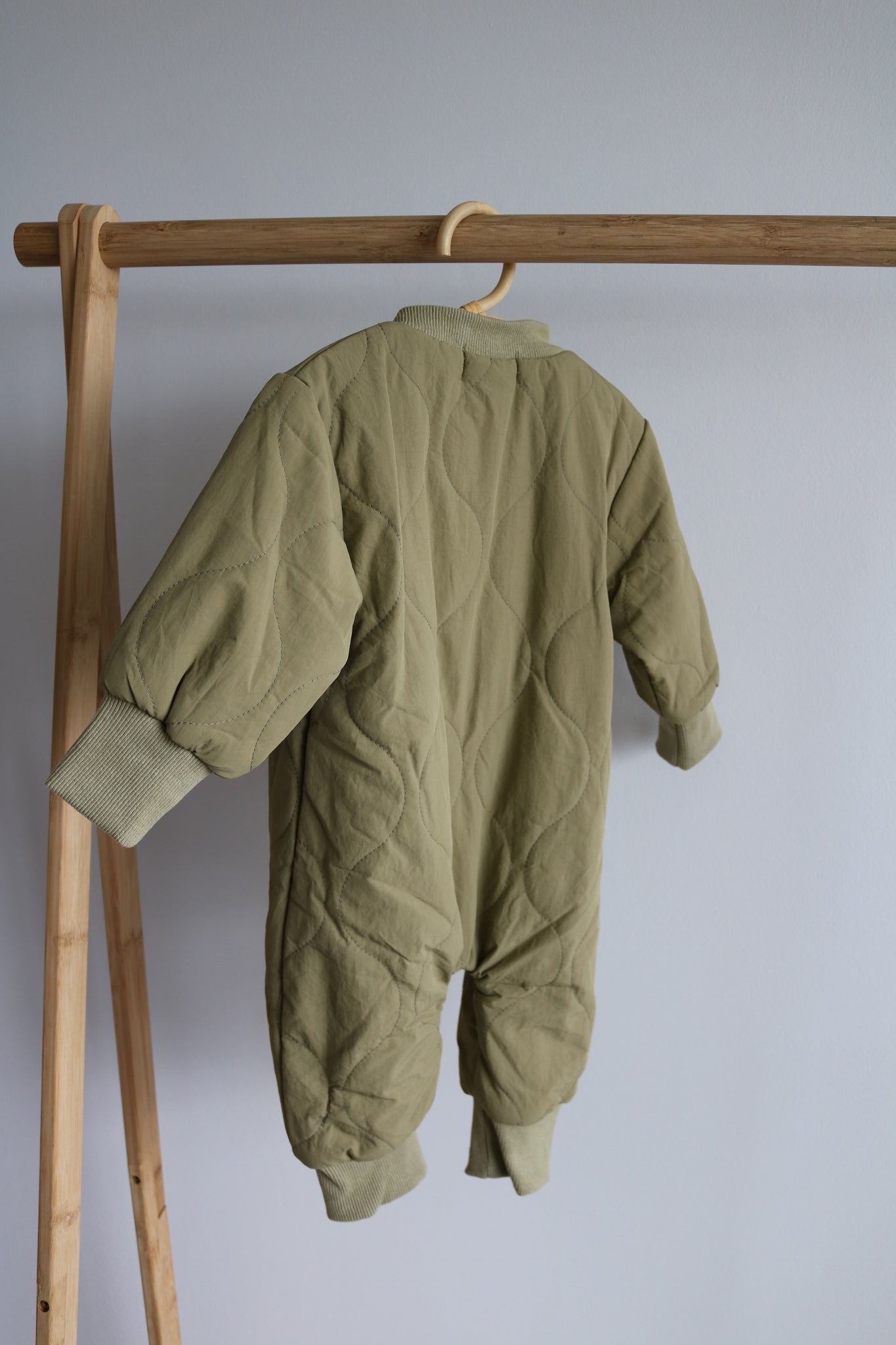 Baby Quilted Snowsuit in Khaki