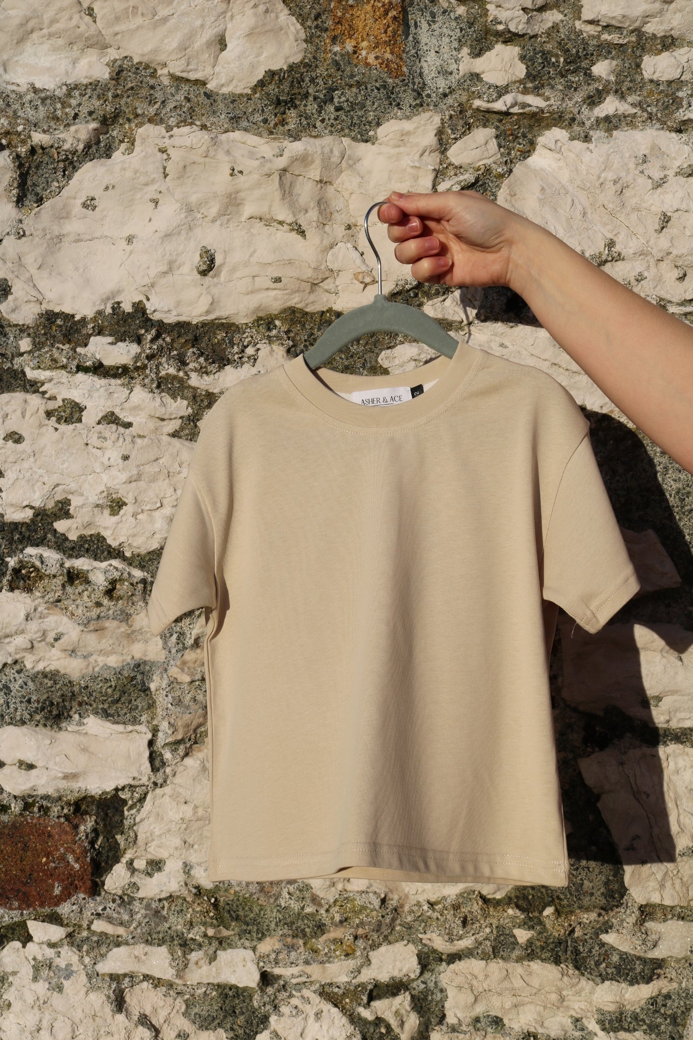 Boxy Tee in Beige