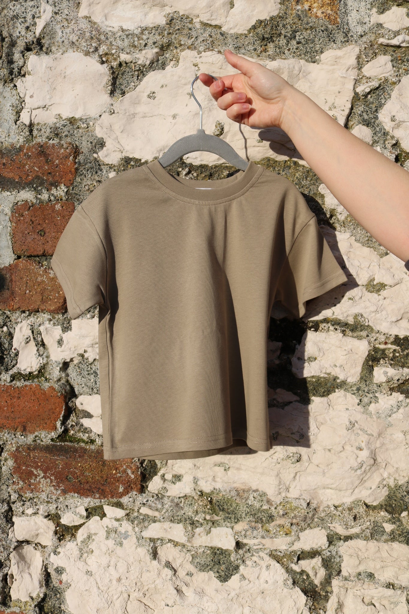 Boxy Tee in Stone