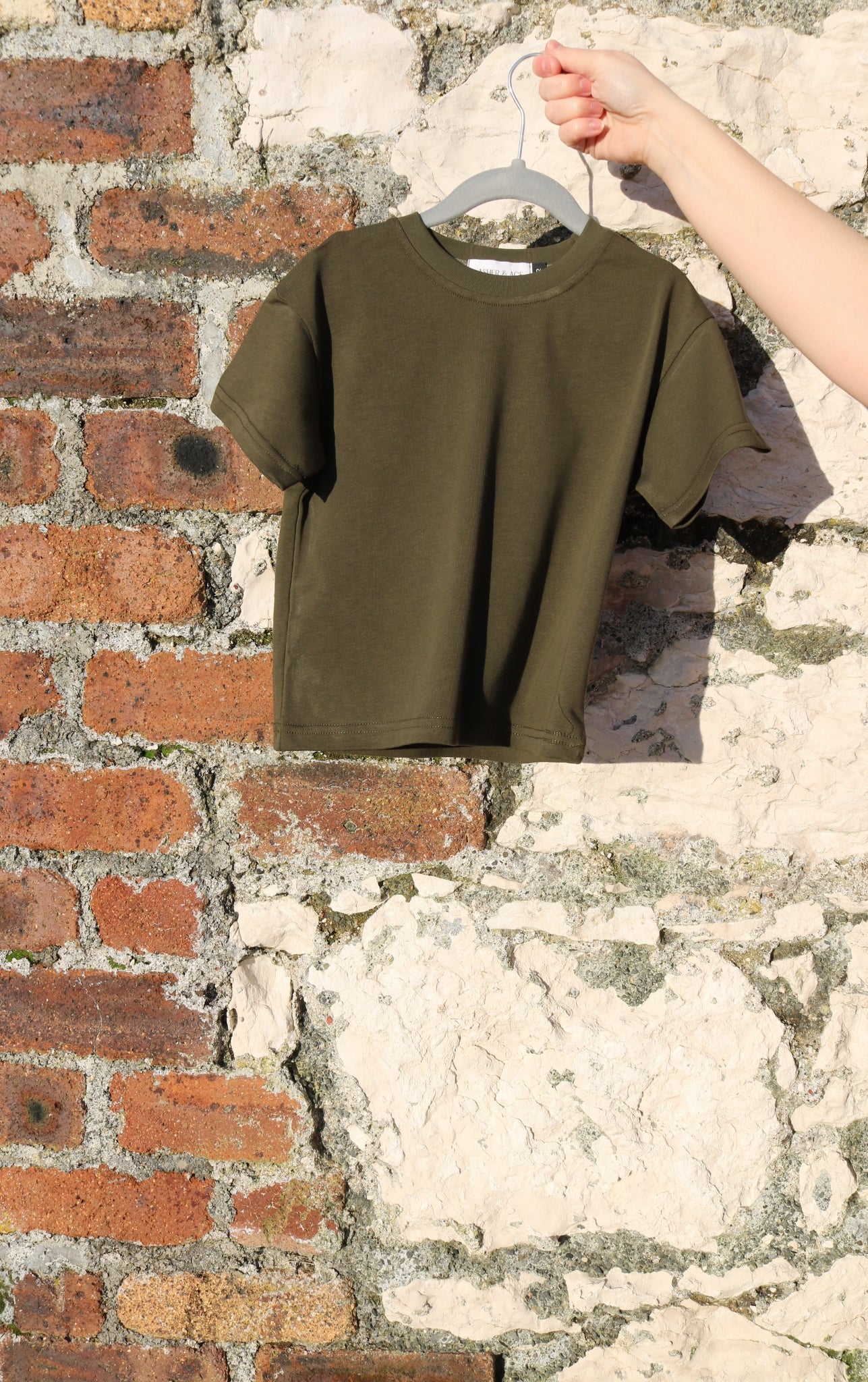 Boxy Tee in Khaki