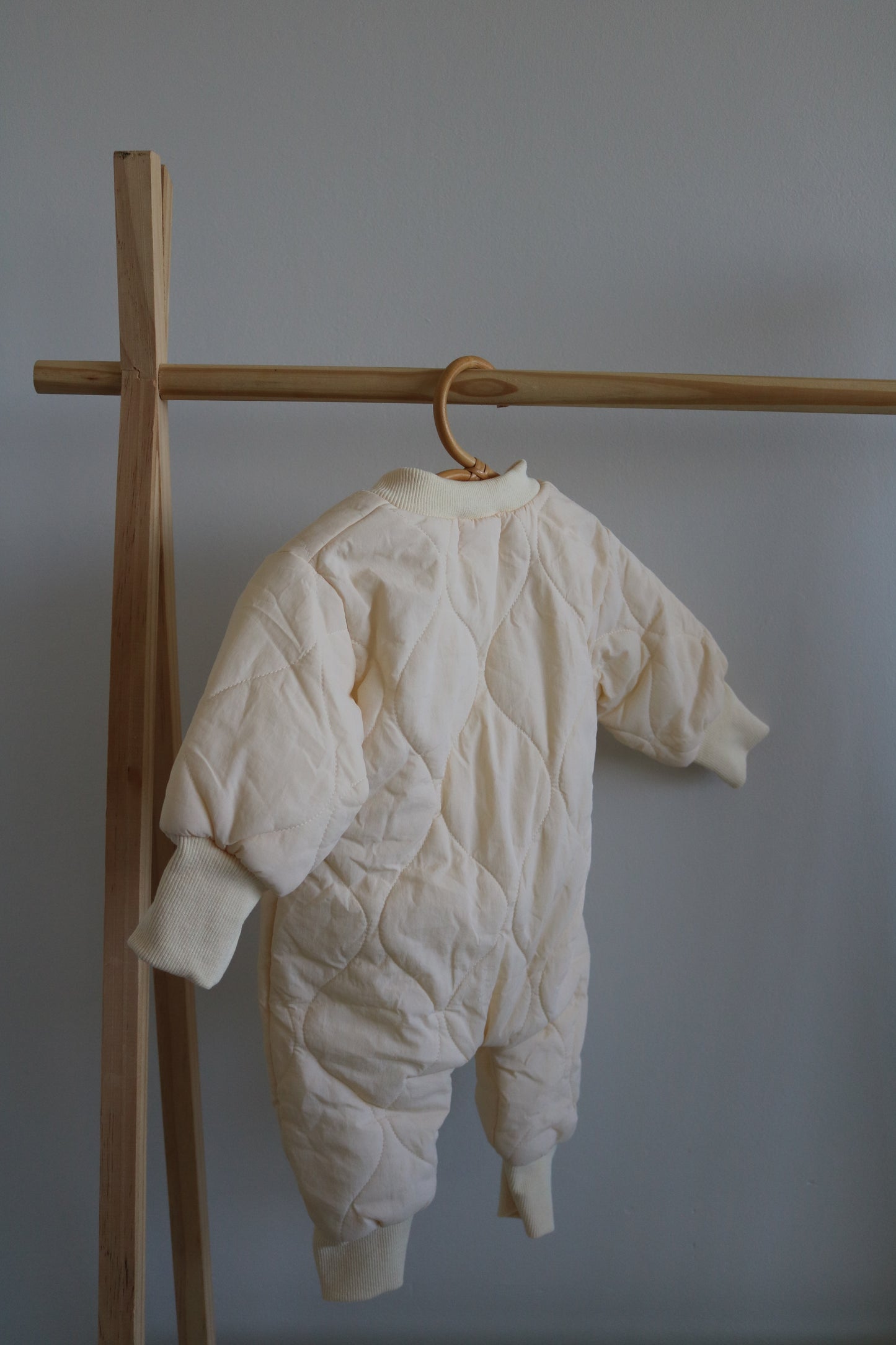 Baby Quilted Snowsuit in Ivory