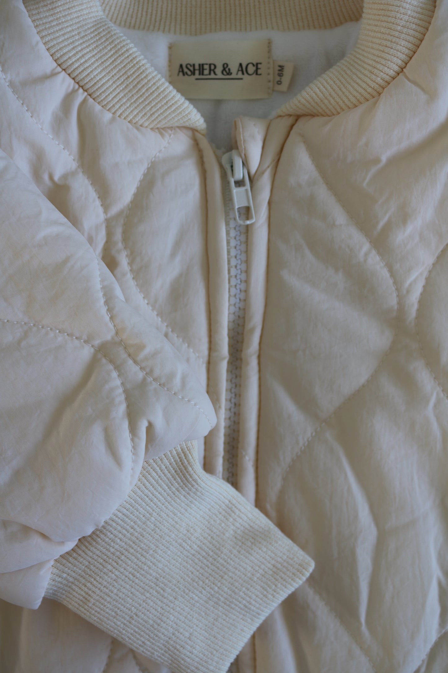 Baby Quilted Snowsuit in Ivory