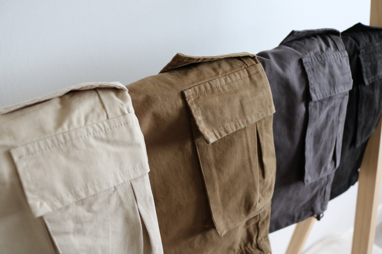 Kids Cargo Trousers in Camel