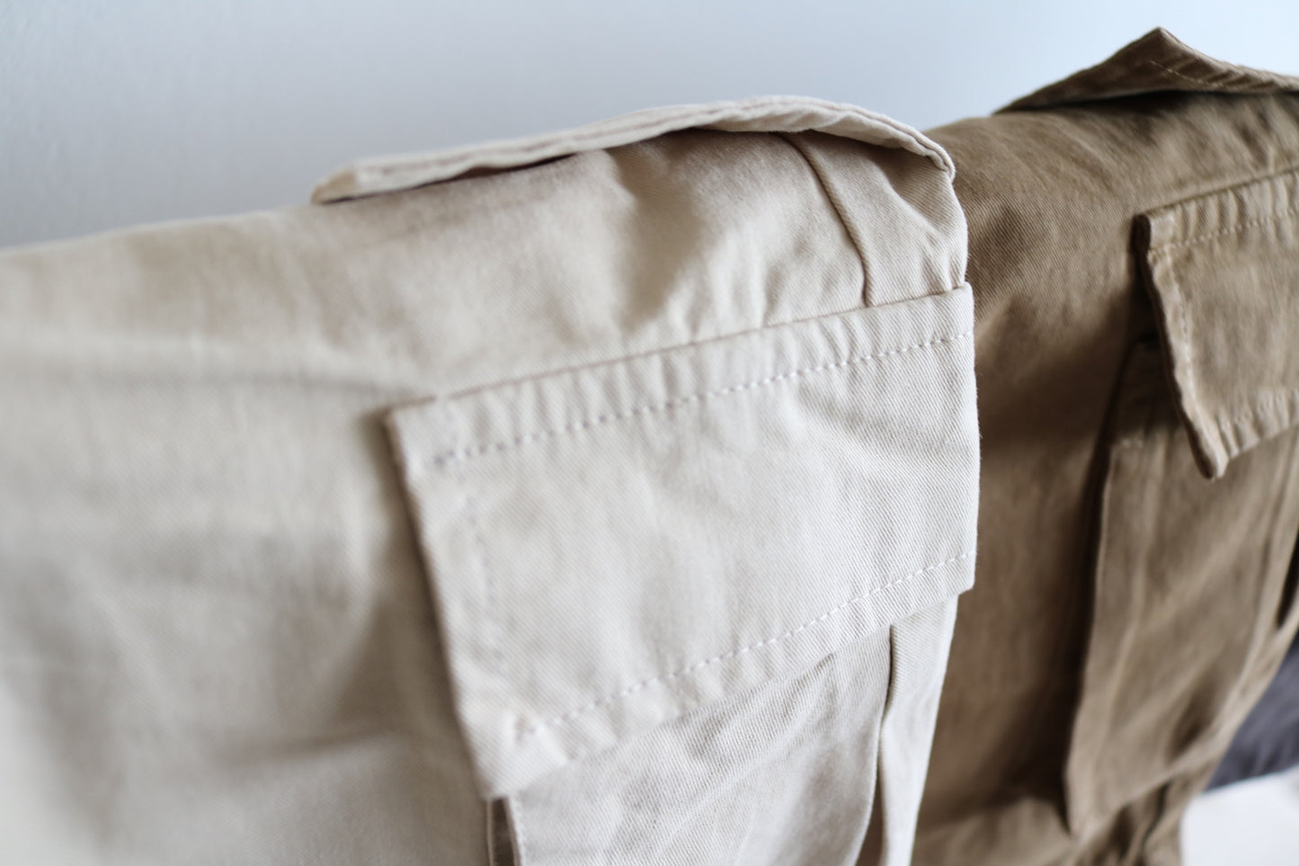 Kids Cargo Trousers in Beige