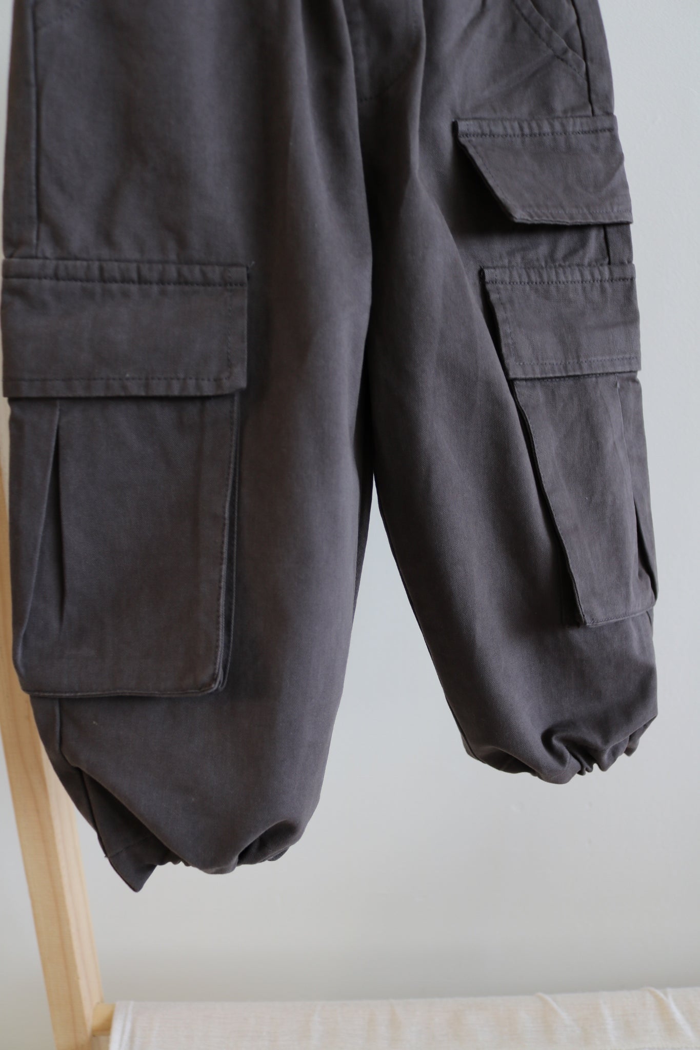 Kids Cargo Trousers in Charcoal