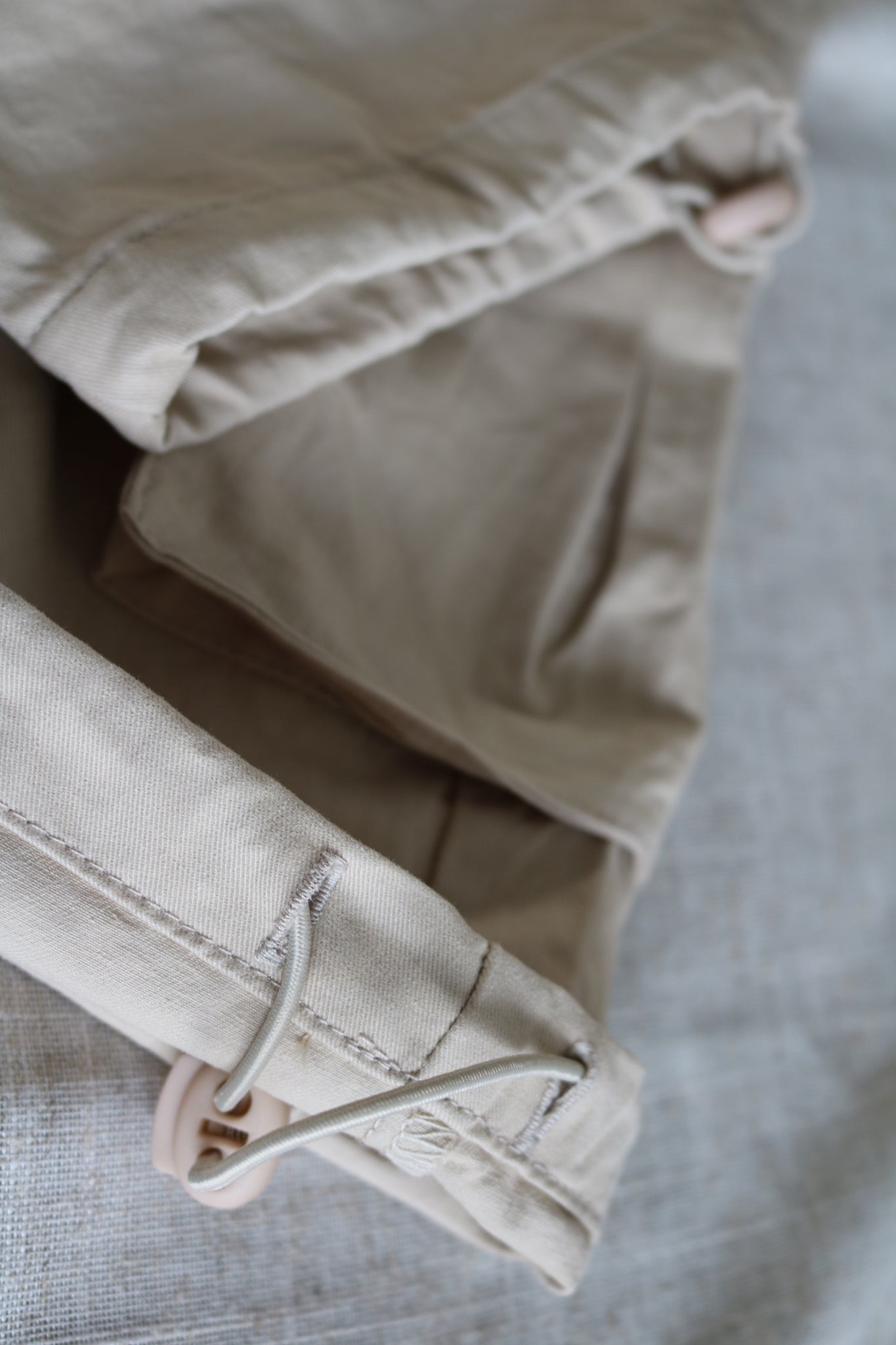 Kids Cargo Trousers in Beige