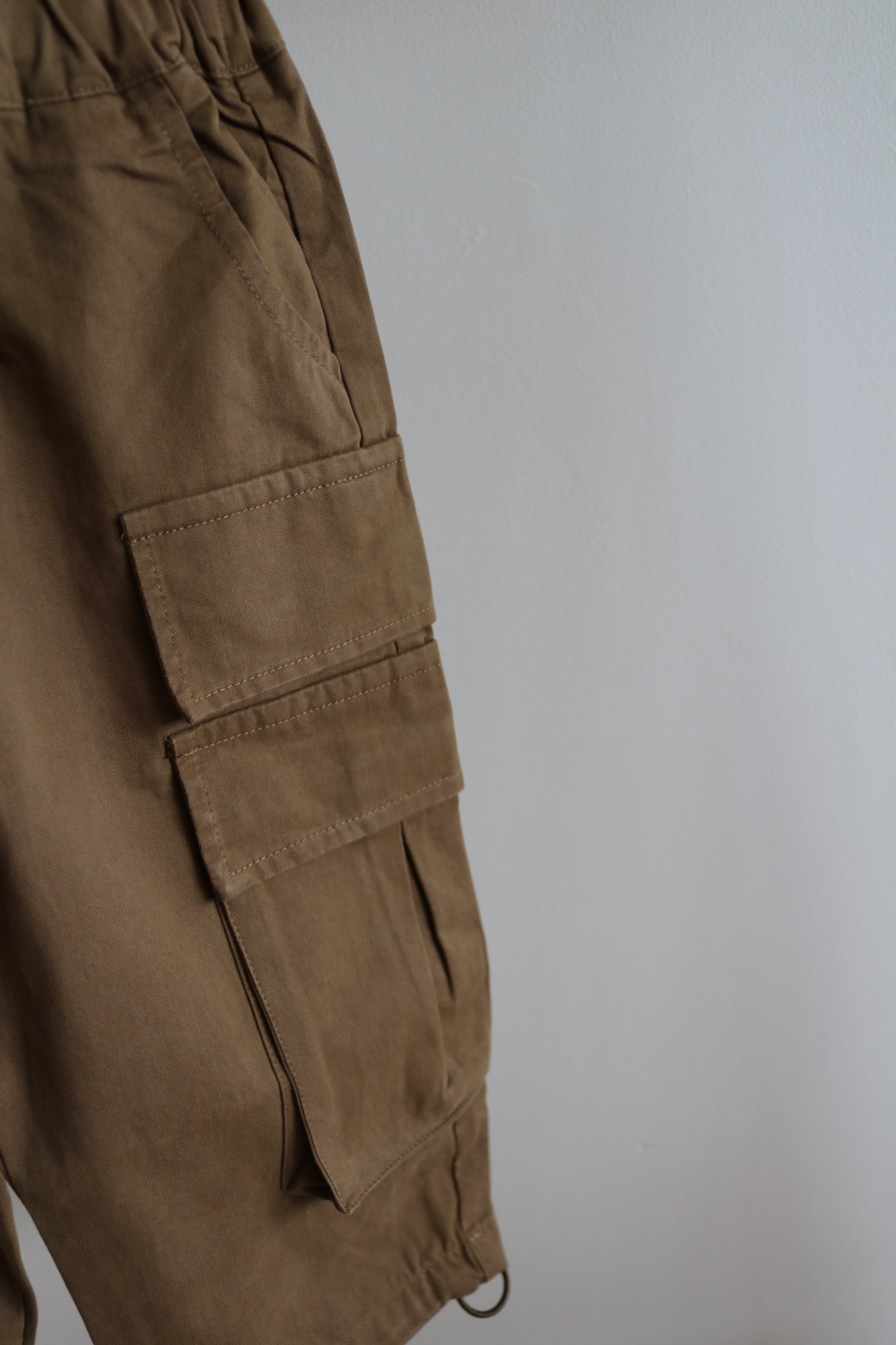 Kids Cargo Trousers in Camel