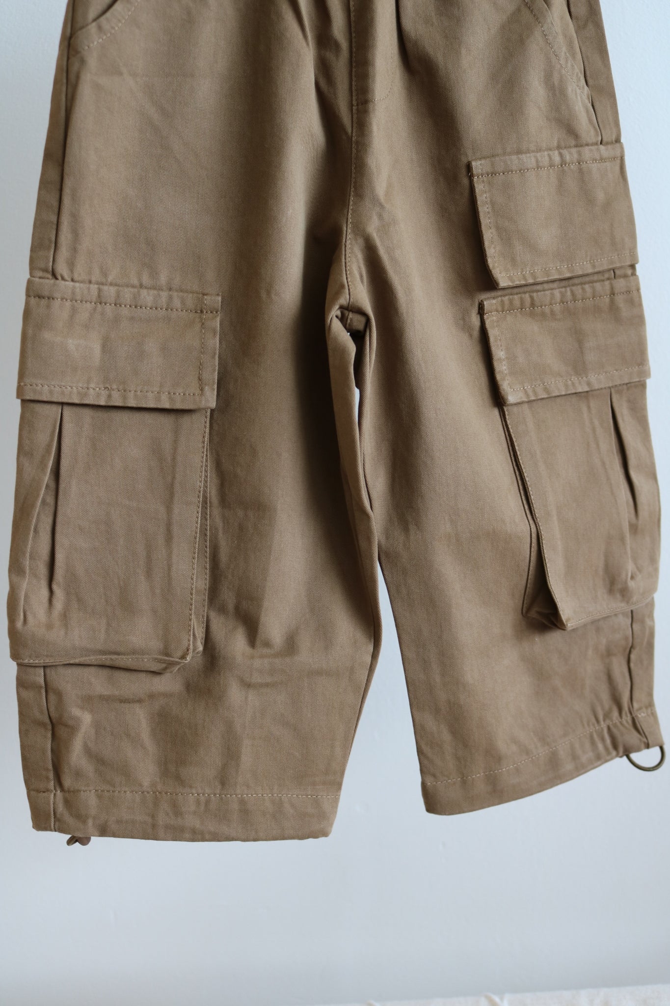 Kids Cargo Trousers in Camel