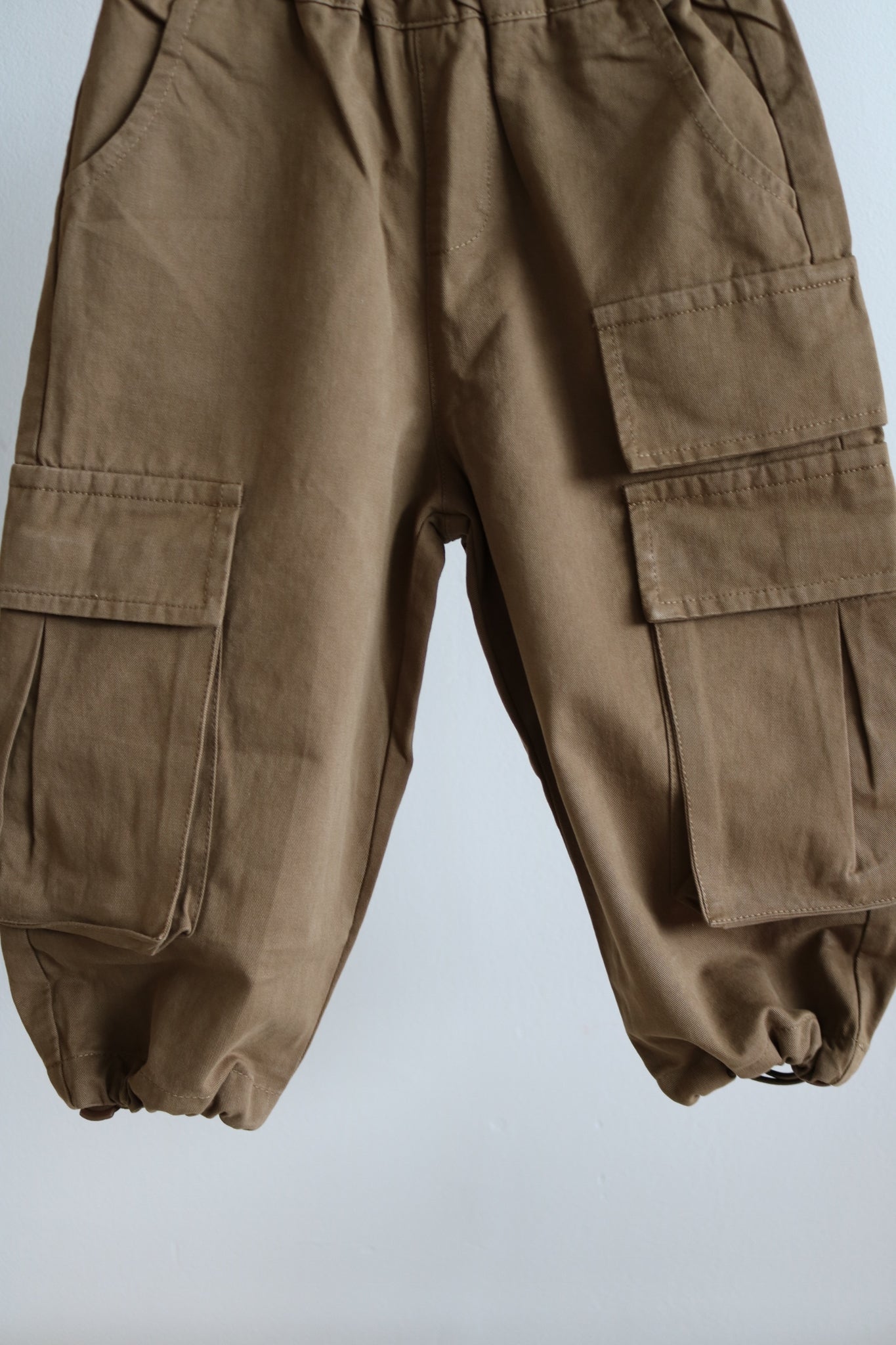 Kids Cargo Trousers in Camel