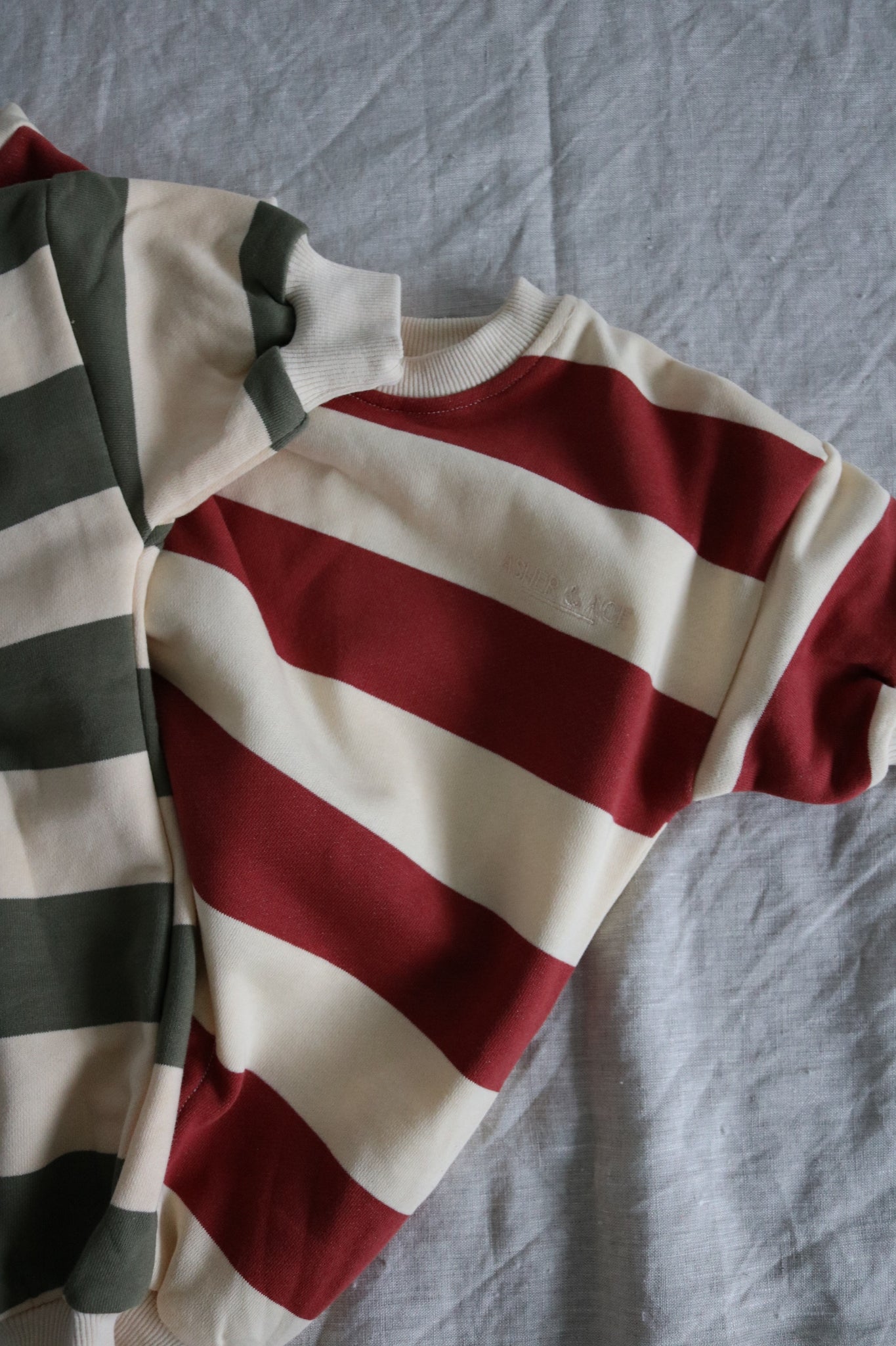 Red Striped Cotton Romper