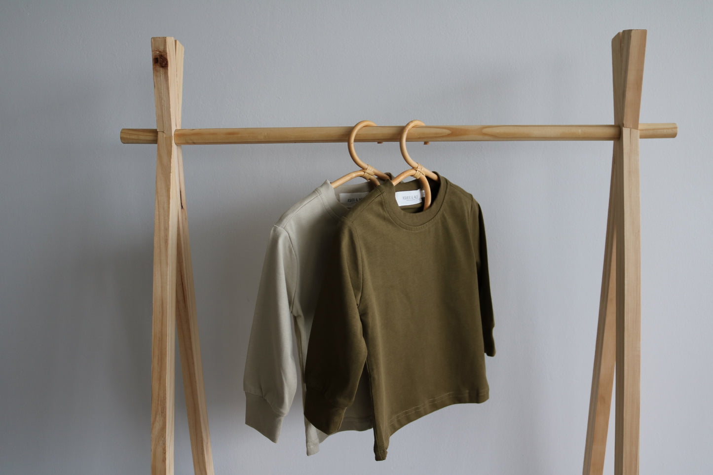 Kids Cuffed Long Sleeve Top in Olive