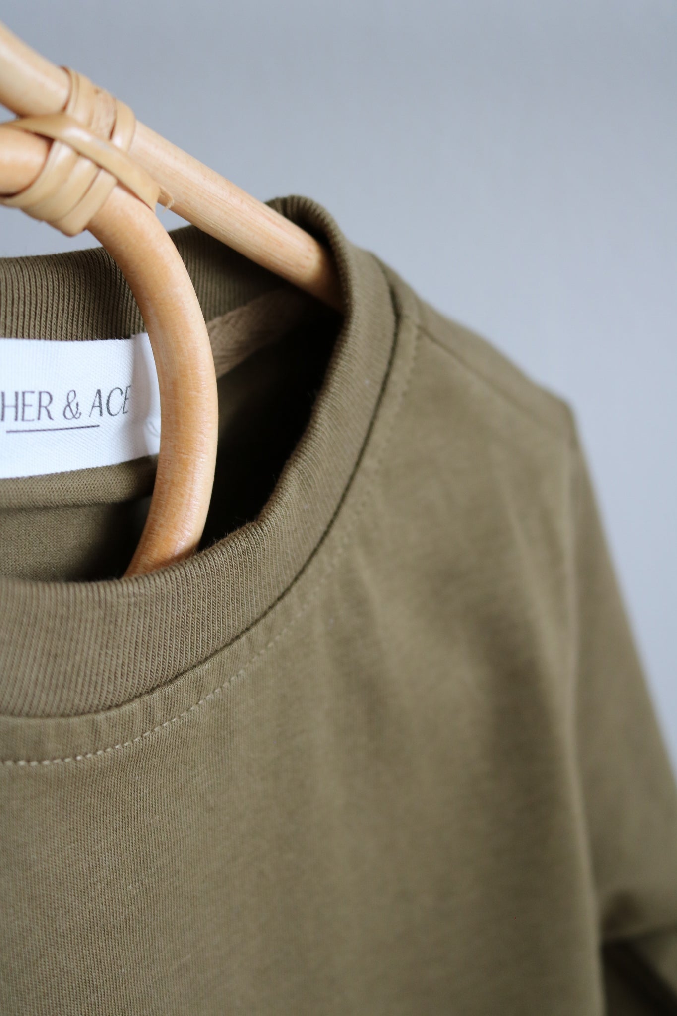 Kids Cuffed Long Sleeve Top in Olive