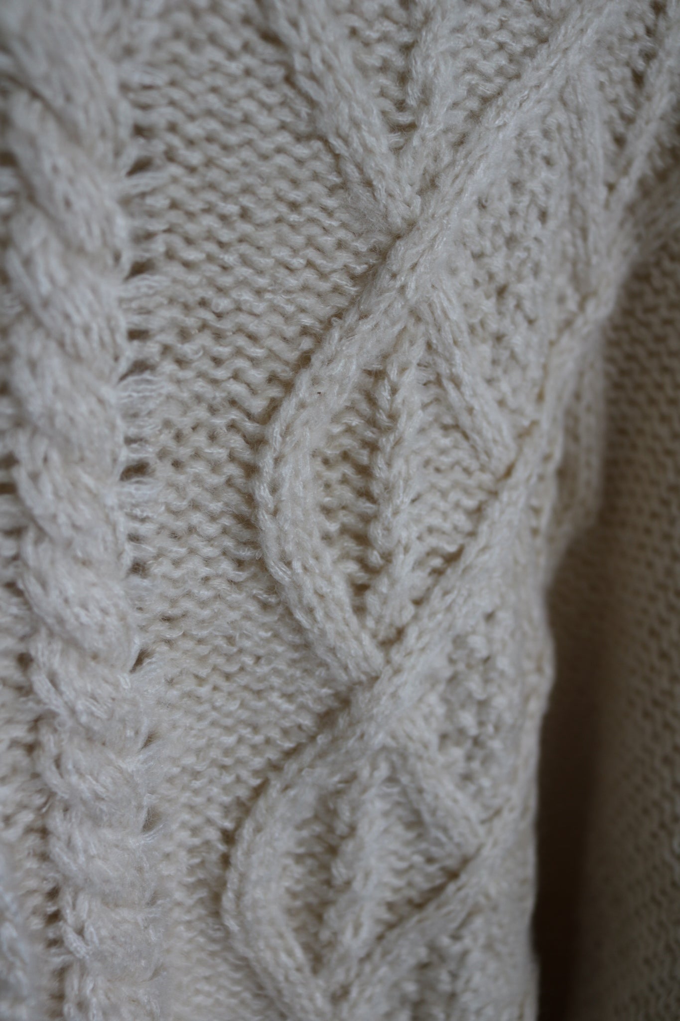 Knitted Cardigan in Ivory ~ Adults