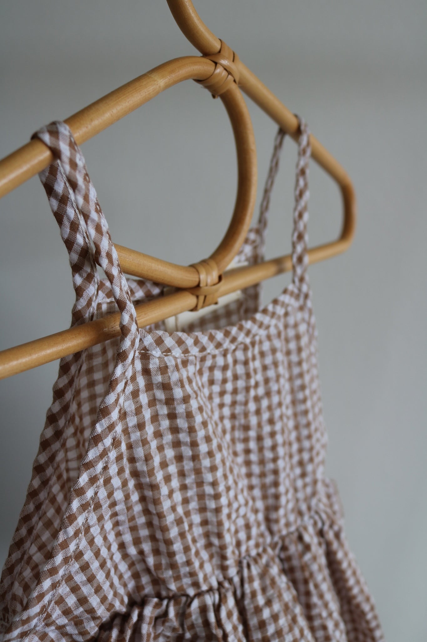 Gingham Dress with Sun Hat
