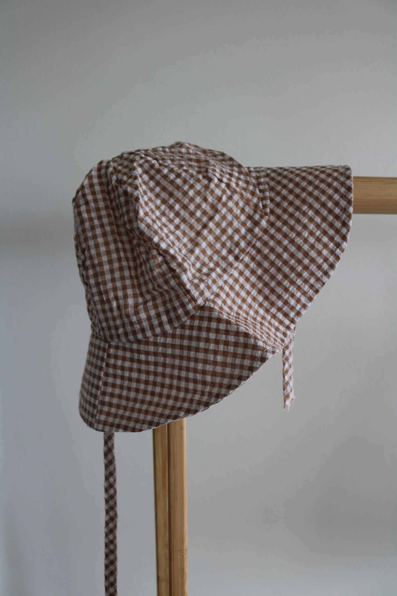 Gingham Dress with Sun Hat