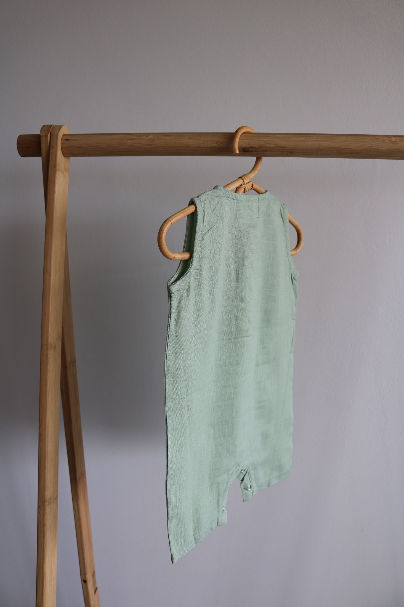 Sleeveless Linen Jumpsuit in Sage