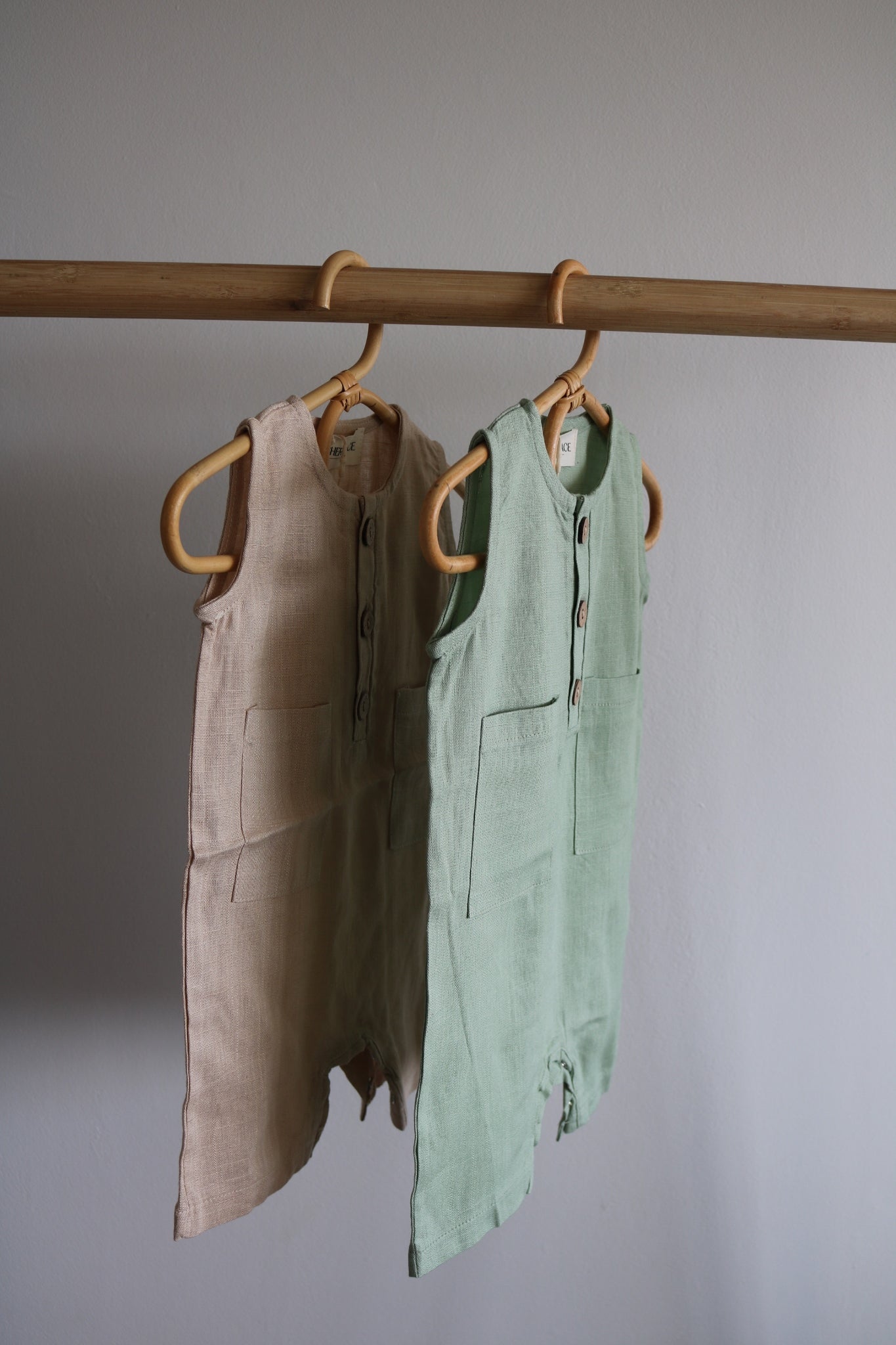 Sleeveless Linen Jumpsuit in Oatmeal
