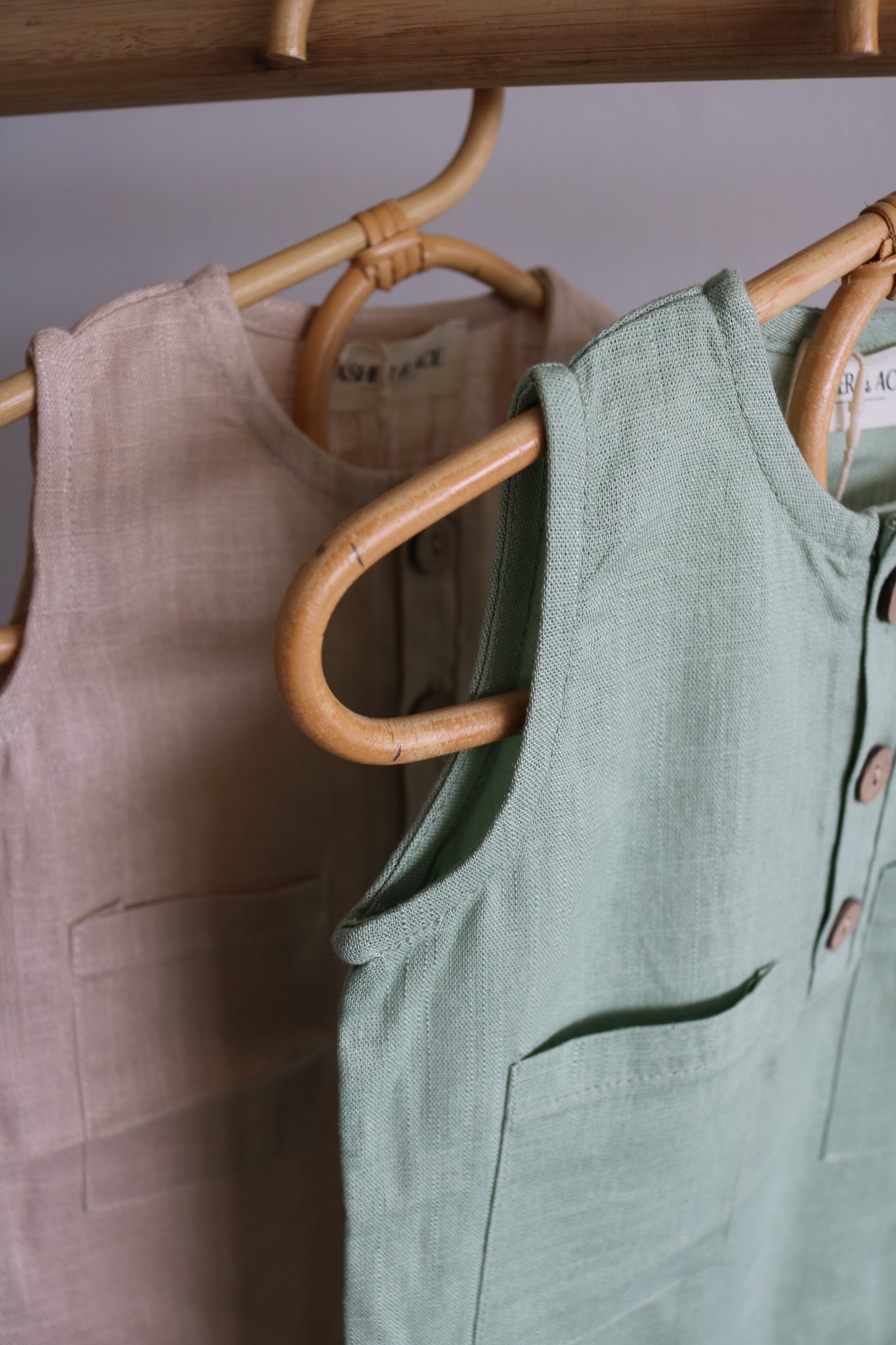 Sleeveless Linen Jumpsuit in Oatmeal