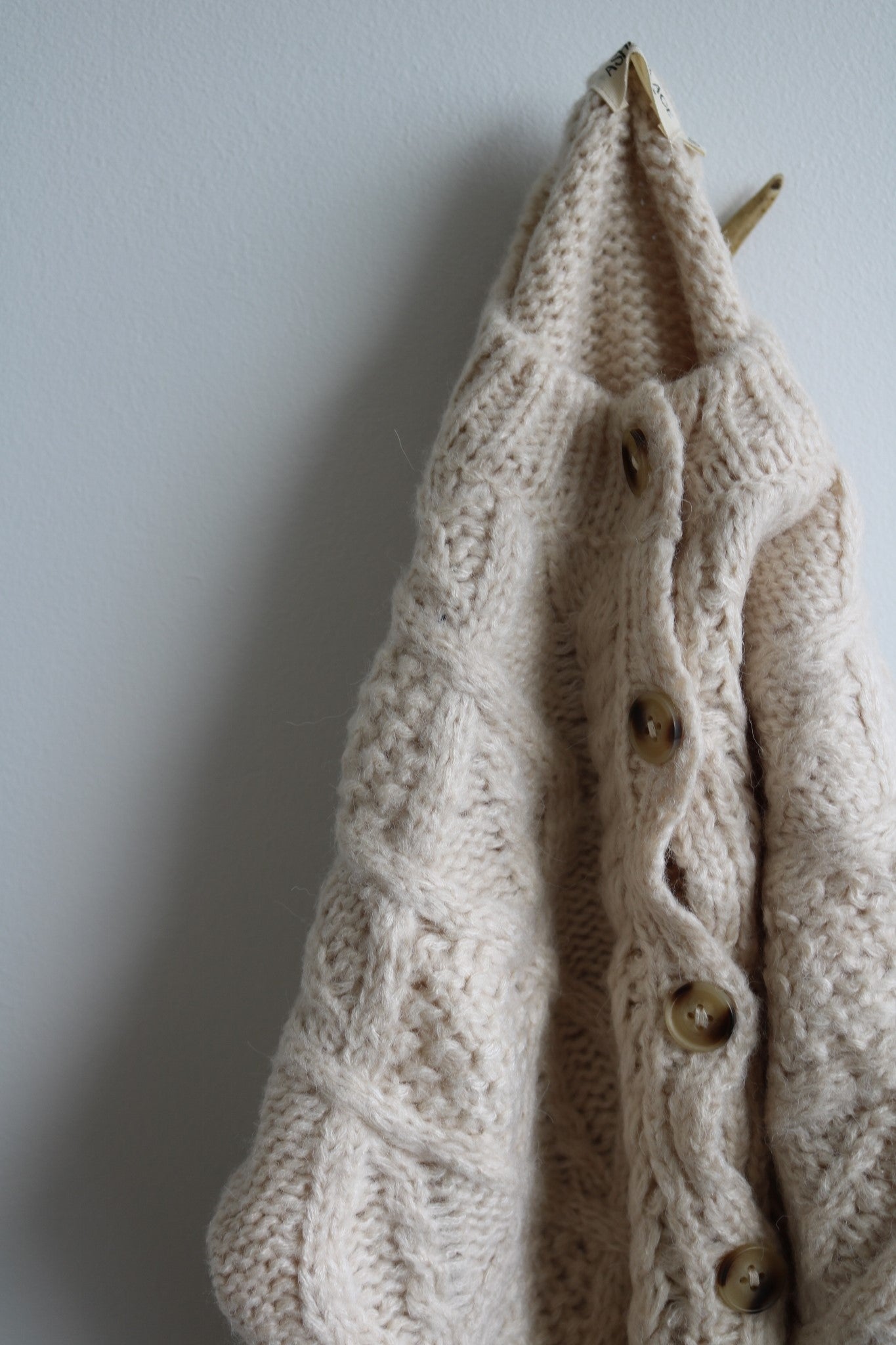 Knitted Cardigan in Ivory