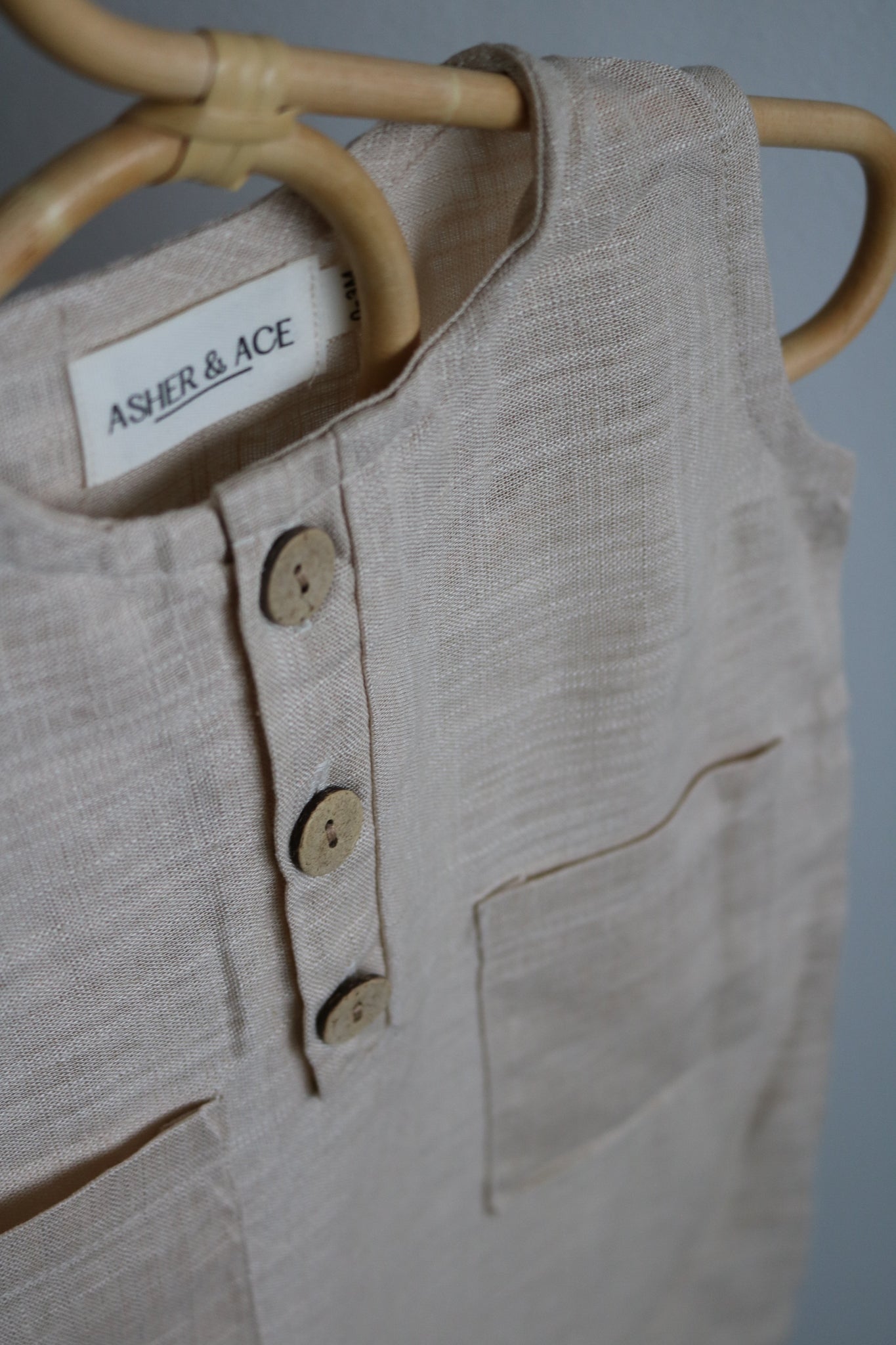 Sleeveless Linen Jumpsuit in Oatmeal
