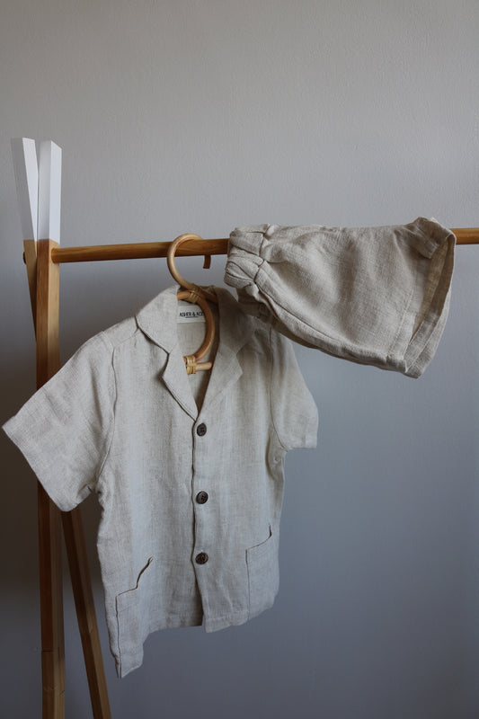 Shirt and Short Set in Ivory