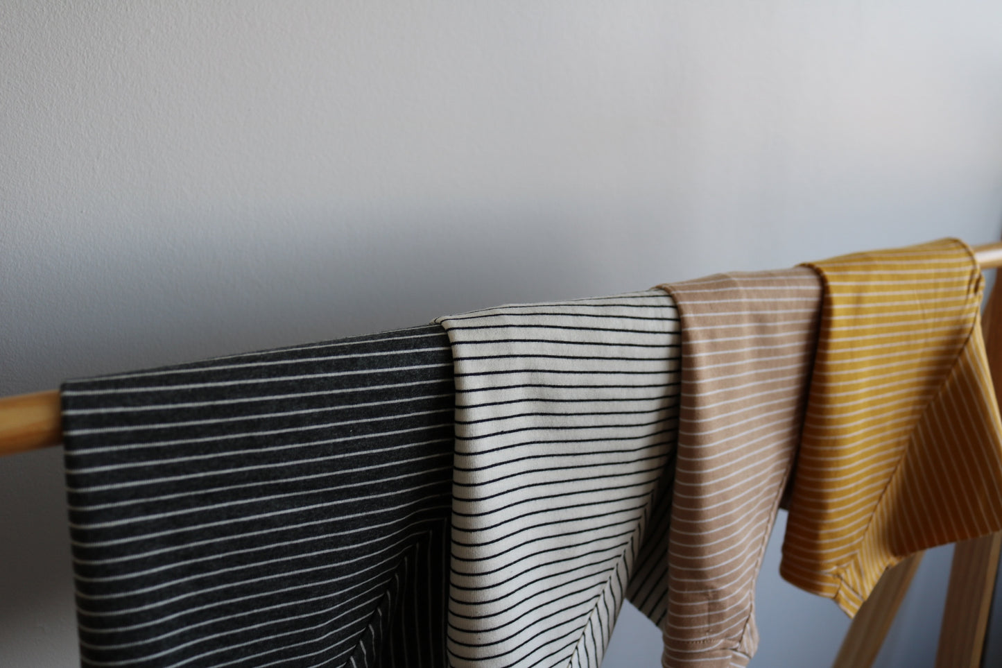 Striped Tee in Charcoal